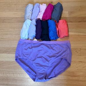 Fruit of the Loom Fit For Me Women's Panties Briefs Underwear Lot of 12 Size 10
